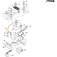 G 600 - 2022-2025 - 2R3101018/UKS - Stiga Robot Mower Electrical Parts Diagram
