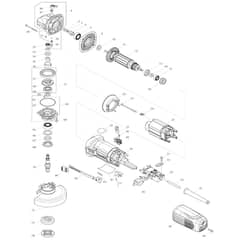 Makita GA4540 - 115mm Angle Grinder - Power Tool Diagram