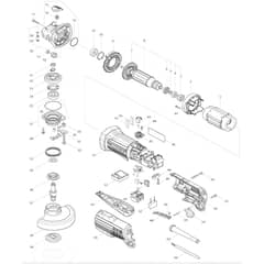 Makita GA4550R - 115mm Angle Grinder - Power Tool Diagram