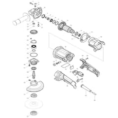 Makita GA5010 - Angle Grinder 125mm - Power Tool Diagram