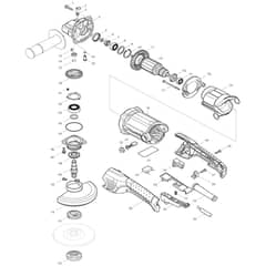 Makita GA5011 - Angle Grinder 125mm - Power Tool Diagram