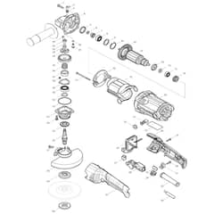 Makita GA5020 - Angle Grinder 125mm - Power Tool Diagram