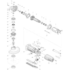 Makita GA5034 - 125mm Angle Grinder - Power Tool Diagram