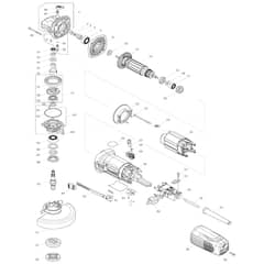 Makita GA5040 - 125mm Angle Grinder - Power Tool Diagram