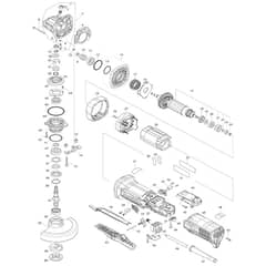Makita GA5093 - 125mm Angle Grinder - Power Tool Diagram