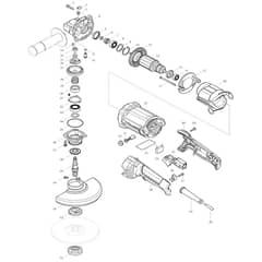 Makita GA6020 - Angle Grinder 150mm - Power Tool Diagram