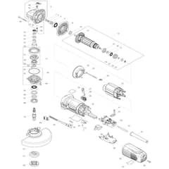 Makita GA6040C - 150mm Angle Grinder - Power Tool Diagram