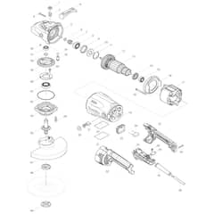 Makita GA7020R - 180mm Angle Grinder - Power Tool Diagram