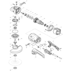 Makita GA7020S - Angle Grinder 180mm - Power Tool Diagram