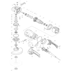 Makita GA7030R - 180mm Angle Grinder - Power Tool Diagram