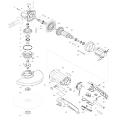 Makita GA9012C - 230mm Angle Grinder - Power Tool Diagram