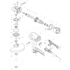 Makita GA9020R - Angle Grinder - Power Tool Diagram