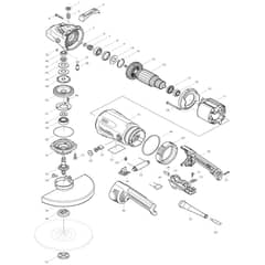 Makita GA9040S - 230mm Angle Grinder - Power Tool Diagram
