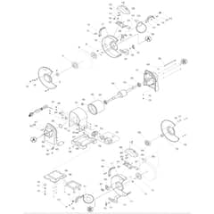 Makita GB801 - Bench Grinder 205mm - Power Tool Diagram
