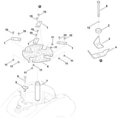 Viking GB 460.1 C - Blade Set (Shredding) - Parts Diagram