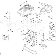 Viking GB 460.1 - Engine, Drive - Parts Diagram