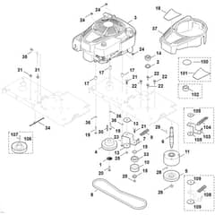 Viking GB 460 - Engine, Drive - Parts Diagram