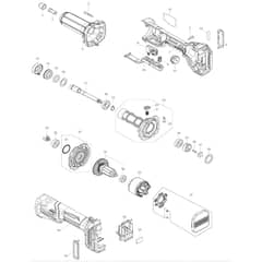 Makita GD002G - Cordless Die Grinder - Power Tool Diagram