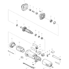 Makita GD0602 - Die Grinder - Power Tool Diagram