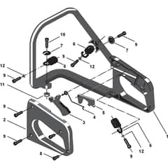 GD 39Q - 2007 - 222716106/07 - Castel Garden Chainsaw Handle Diagram