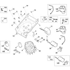 Viking GE 105 - Motor, Switch - Parts Diagram
