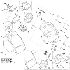 Viking GE 150 - Housing, Electric Motor - Parts Diagram