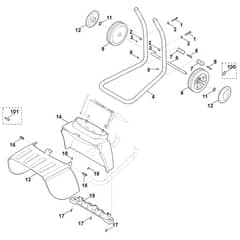 Viking GE 250.1 - Wheel Carrier - Parts Diagram