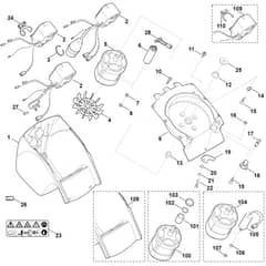 Viking GE 250 S - Housing, Electric Motor - Parts Diagram
