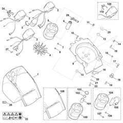 Viking GE 260 - Housing, Electric Motor - Parts Diagram