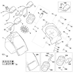 Viking GE 260 S - Housing, Electric Motor - Parts Diagram