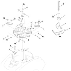 Viking GE 420 - Blade Set (Shredding) - Parts Diagram