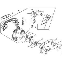 Genuine Stihl BG86 C-E - Handle frame