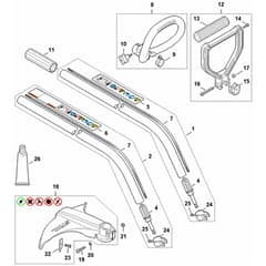 Genuine Stihl FS38 / AB - FS 38: Drive Tube Assembly, Loop Handle