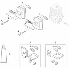 Genuine Stihl FS38 / E - Muffler