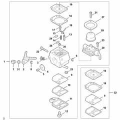 Genuine Stihl FS38 / Y - Carburettor C1Q-S58 (27.2001)
