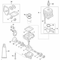 Genuine Stihl FS55 - Crankcase, Cylinder