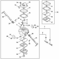 Genuine Stihl MS180 - Carburettor C1Q-S57, C1Q-S57, C1Q-S264