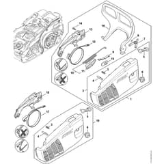 Genuine Stihl MS194 T - Chain sprocket cover