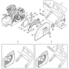 Genuine Stihl MS250 - Hand guard, Chain brake