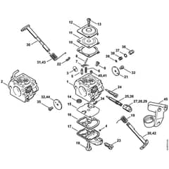 Genuine Stihl MS250 - Carburetor C1QS84, C1Q-100335