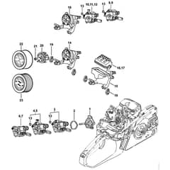 Genuine Stihl MS251 - Carburettor bracket, Air Filter