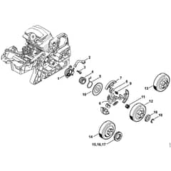 Genuine Stihl MS251 - Oil Pump, Clutch