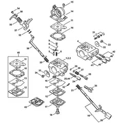 Genuine Stihl MS362 - Carburettor WTE-8, WTE-18, WTE-20