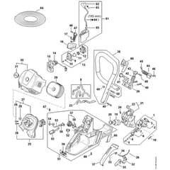 Genuine Stihl MS500i / C - Fuel injection system, Tank housing, Handlebar