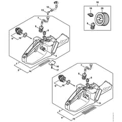 Genuine Stihl MS 362 C-M - Tank Housing Diagram
