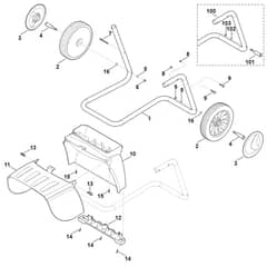 Stihl GH370.0 S - Wheel Carrier - Parts Diagram