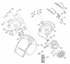 Genuine Stihl GHE250.0 / B - Housing, Electric motor