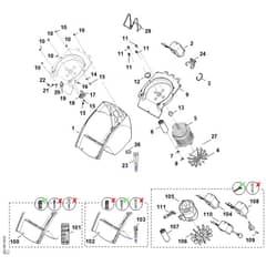 Stihl GHE250.0 S - Housing, Electric Motor - Parts Diagram
