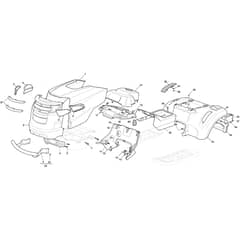 GLX 14-98HS - Oleo-Mac Ride On Mower Body (2/2) Diagram