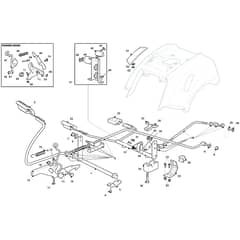 GLX 20-92 H2 - Oleo-Mac Ride On Mower Brake and drive gearbox Diagram